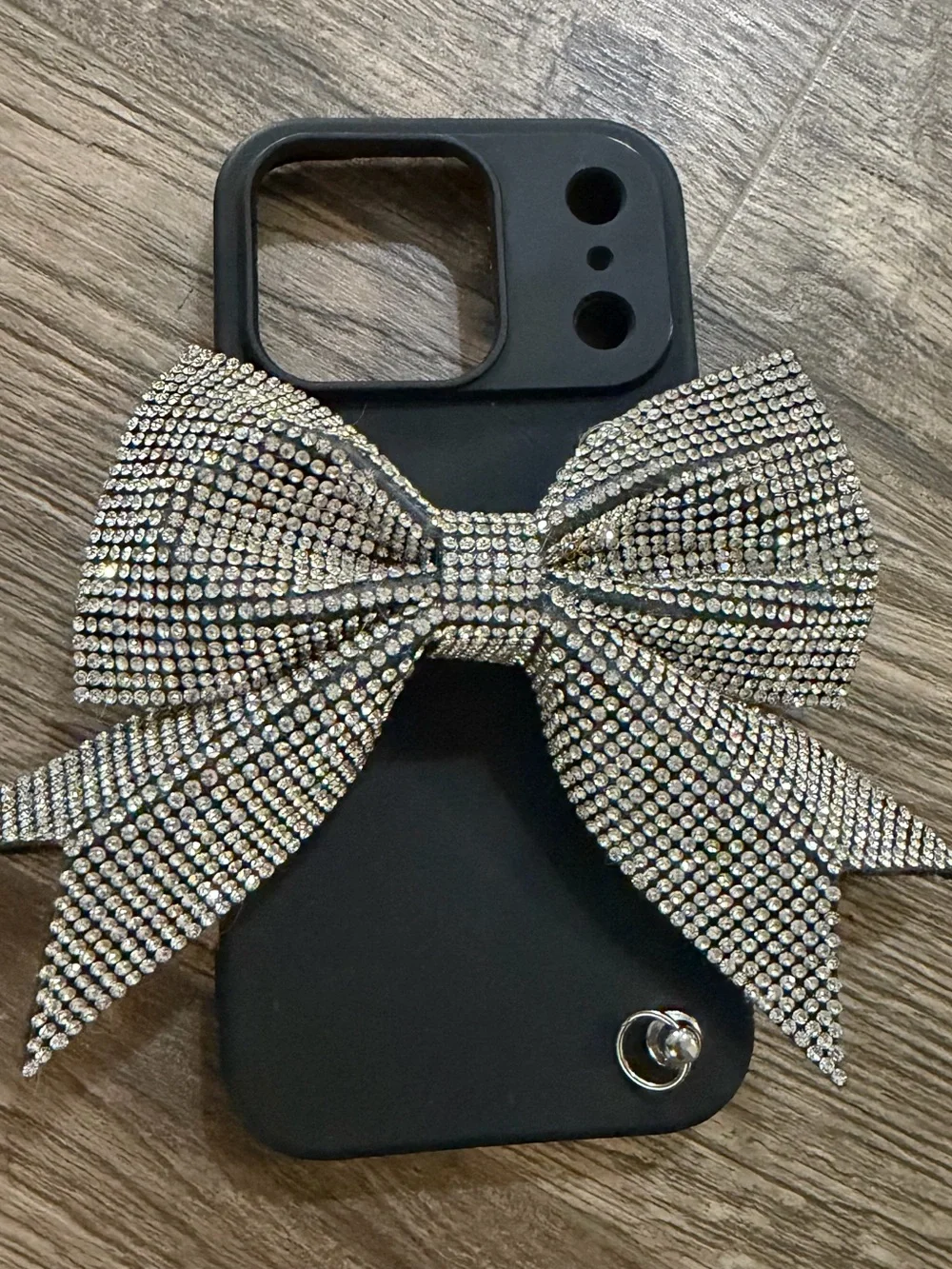 Iphone 17 Pro Case with Crystal Bow Accent